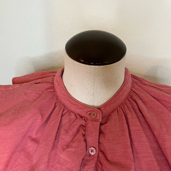 Boden 100%‎ cotton ruffle front blouse dusty rose size 6R - Picture 3 of 11